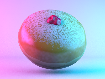 Classic Sufganiya 3d c4d hannuka sufganiya