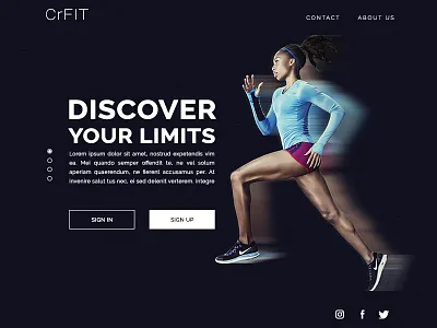 CrFIT v2 fitness ui ui design web design website