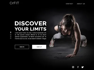 CrFIT fitness ui ui design web design website