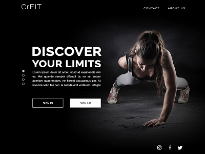 CrFIT fitness ui ui design web design website