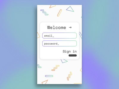 Sign in 80s app dailyui001 fun signin ui