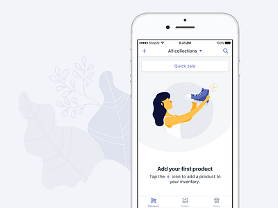 Shopify POS - Empty state android app empty state icons illustration ios iphone purple redesign ui ux white