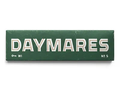 05. Daymares by WebsterX inline lettering match box matchbox matches type type design typography