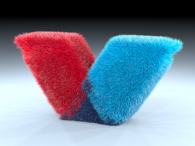 fuzzy logo 3d c4d cinema 4d render