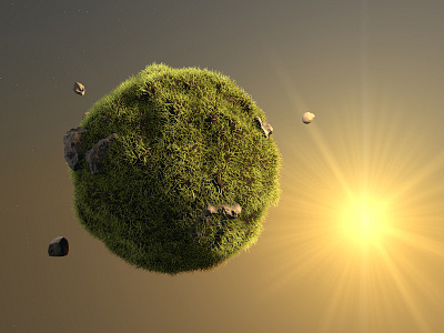 tiny planet 3d c4d cinema 4d render