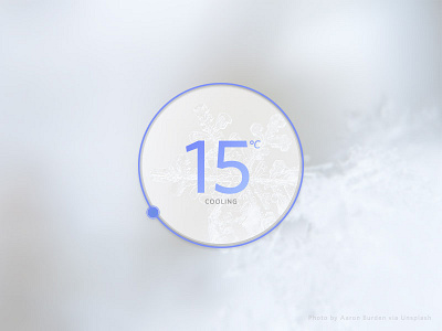 100 Day Challenge Day 20 - Thermostat 20 blue cold cooling daily daily100 day020 design simple theromostat uichallange