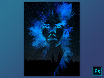 Space Face boogaert dark face mathijs mathijs boogaert night paint photoshop pouder sky space