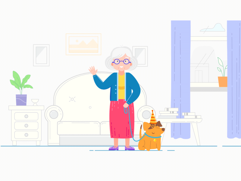 Kalgera waving 2d animation animation character explainer gif motion design