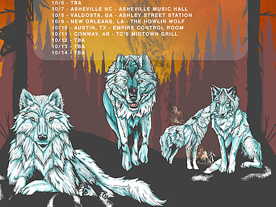 The Native Howl 2017 gig posters the native howl wolves