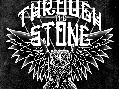 Event Flyer for Through the Stone flyer design gig poster illustration omaha owl through the stone