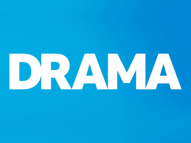 Drama att blue drama styleframes type