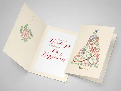 Holiday Greeting Card graphic design greeting card holiday jewelry layout