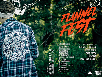 Flyer for Flannel Fest flannel fest lincoln the bay yeti studios