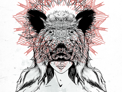 Tour Graphics for Druid druid gig posters illustration stippling tour graphics