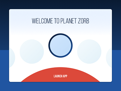 Splash screen 093 app blue circle dailyui launcher orange planet selection selector space splash