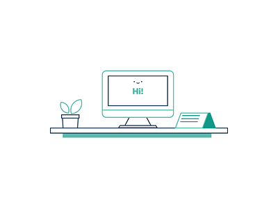 New User desk desktop illustration login new user startup