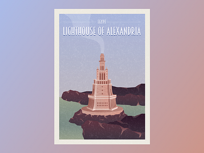 Lighthouse of Alexandria ancient wonders architecture building illustration illustration lighthouse of alexandria