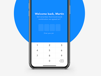 Login screen app design ios ios11 iphone x login mobile native pin code sign in