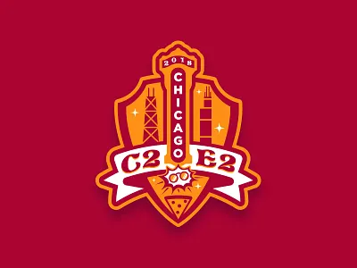 Chicago Comic & Entertainment Expo chicago comics con convention custom design font design harry potter illustration pizza shield typography