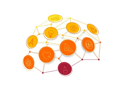 MESH illustration education engineering humanities icons illustration illustrator medicine mesh science vector