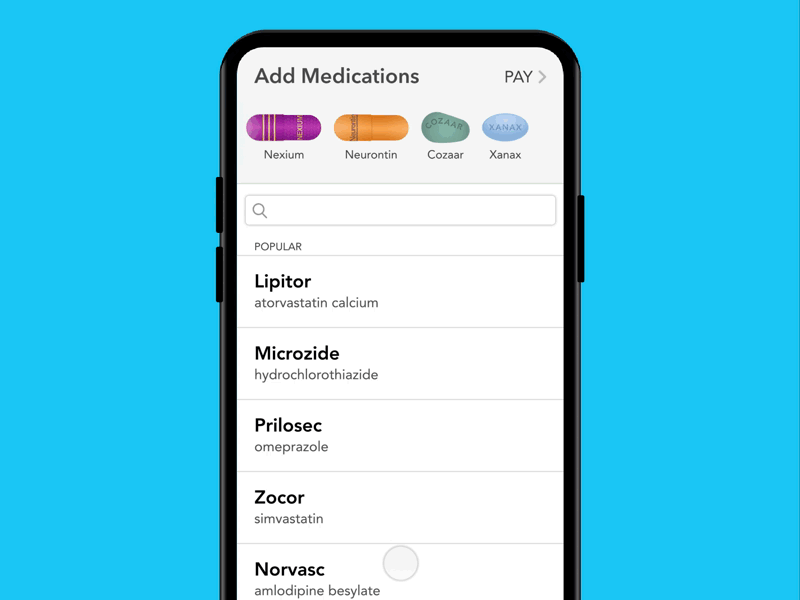 Pharmacy interaction animation experiment healthcare interaction medicine mobile pharmacy pills principle ux