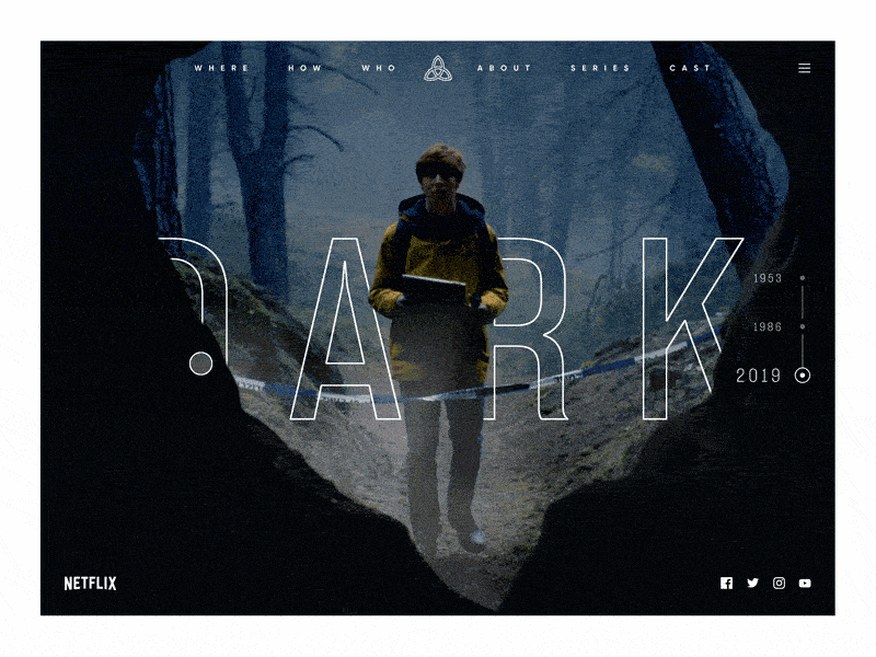 Dark animation dark interaction loop netflix ui ux web design