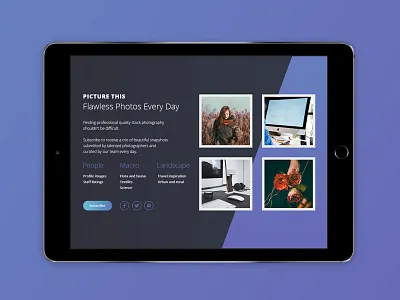 Traverse Photo Gallery gallery landing page mockup photography website