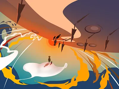 Two Worlds illustractor vector