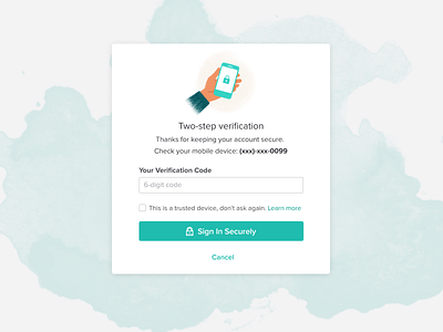 Two-step verification login 2fa icon illustration lock login security ui verification