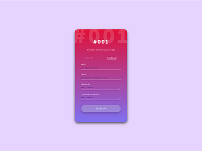 Daily UI 001 - Sign Up daily ui dailyui