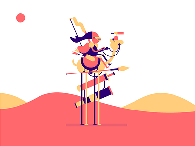 An Astrologist's Journey branding character clean design flat game of thrones icon illustration knight logo minimal vector