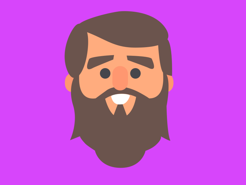 Wind and beard animated gif animation cartoon flat illustration loop motion graphic