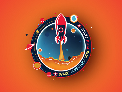 Space Adventure graphic design graphic elements