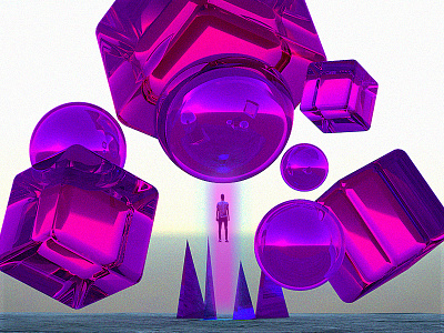 Taken 3d c4d composition cristal illustration materials photoshop