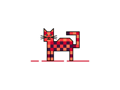 Cat animal cat geometry illustration square the son of toza vector