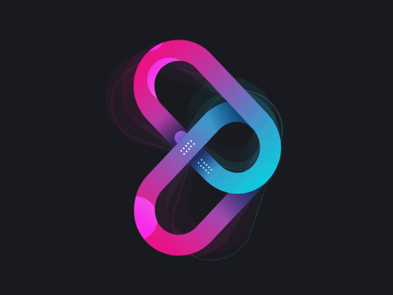 Experimental ▶️ 14/40: Intelia Animated Logo SVG bodymovin colors dark fresh gradient infinity light logo lottie round