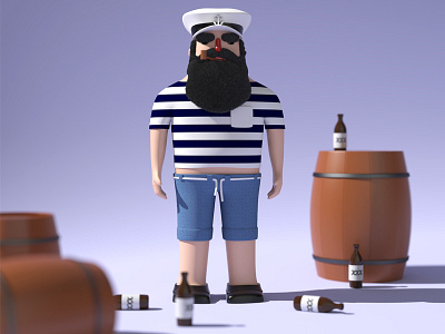 Sailor 3d 3dmodel cartoon character character design design render texture vectary vectary 3d