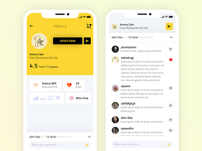 Cafe/restaurant profile 🥗 buy cafe comments like profile rating restaurant review send