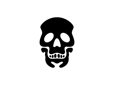 Skull logo logomark mark simple skull