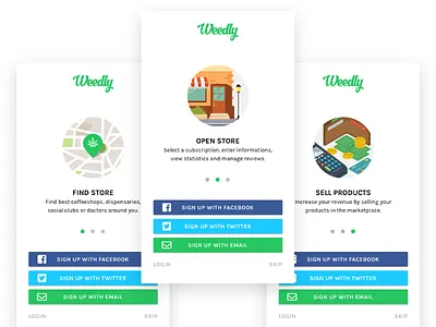 Weedly Android App android app cannasib marijuana thc ui ux weed weedly