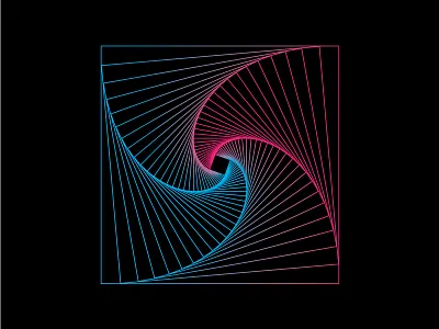 Geometric Line Art 01 abstract art blue dark geometric illustration line neon night pattern red shape