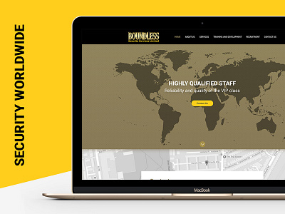 Web design for the company providing security company design landing security web