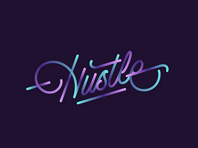 Hustle lettering