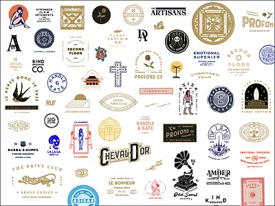 2017 Logofolio branding clothing design graphic handmade identity illustration label logo portfolio t shirt vintage