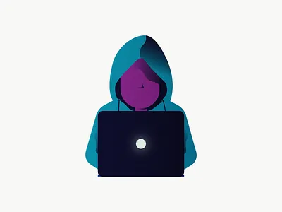 Are you even a hacker without a hoodie? computer hack hacker hoodie illustration laptop privacy safe safety