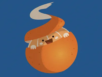 Yaaay!! fruit fun gaspart happy illustration mandarin smile yay