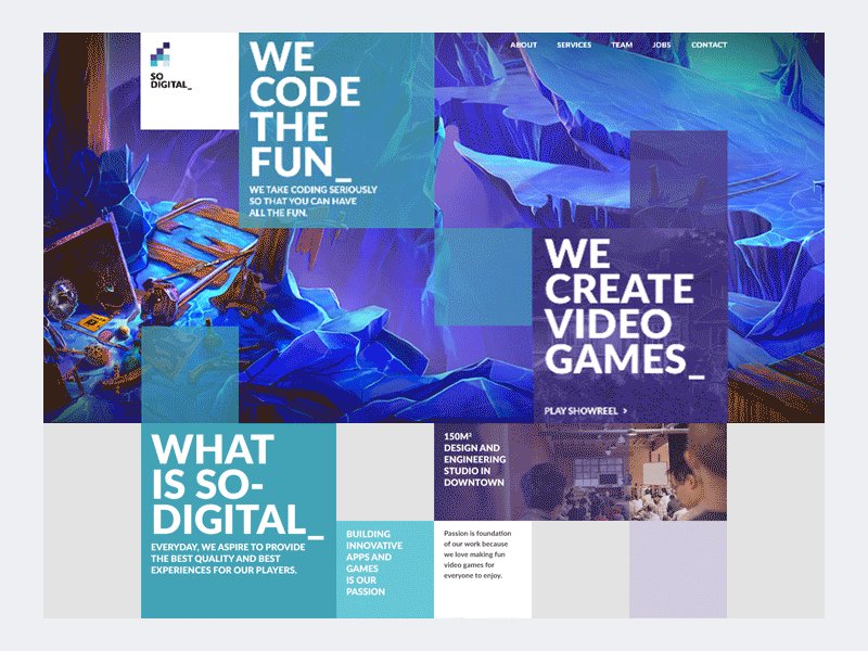 sodigital_ after animation digital effects game games landing motion page so web website
