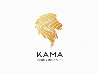 Kama brand gradient indian lion logo