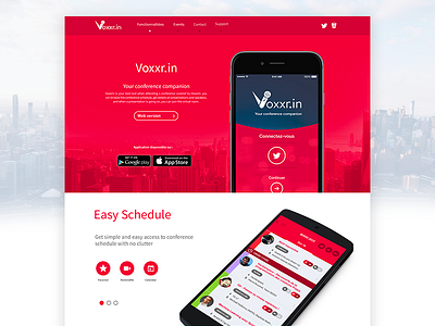 Voxxrin Website app mobile color pink landing page marketing minimal mockup ui ux website