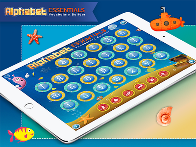 Alphabet Essentials - Vocabulary Builder alphabet apps alphabet essentials educational kids app kids educational app mudasir vocabulary builder